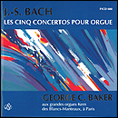 CD cover art - Johann Sebastian Bach: 5 Organ Concertos.