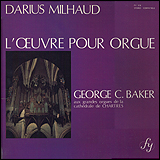 LP cover art - Complete Organ Works of Darius Milhaud.