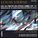 CD cover art - Louis Vierne: 24 Pièces en Style Libre op. 31, Messe Basse op. 30, Messe Basse Pour le Défunts op. 62.